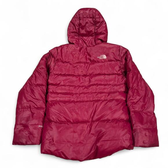 The North Face Girl Moondoggy 2.0 Hooded Jacket Sz.M Pink Goose Down 550 Quilted - Picture 5 of 8